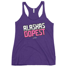 Load image into Gallery viewer, Women&#39;s Alaskas Dopest Pink Racerback Tank
