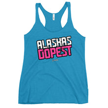 Load image into Gallery viewer, Women&#39;s Alaskas Dopest Pink Racerback Tank
