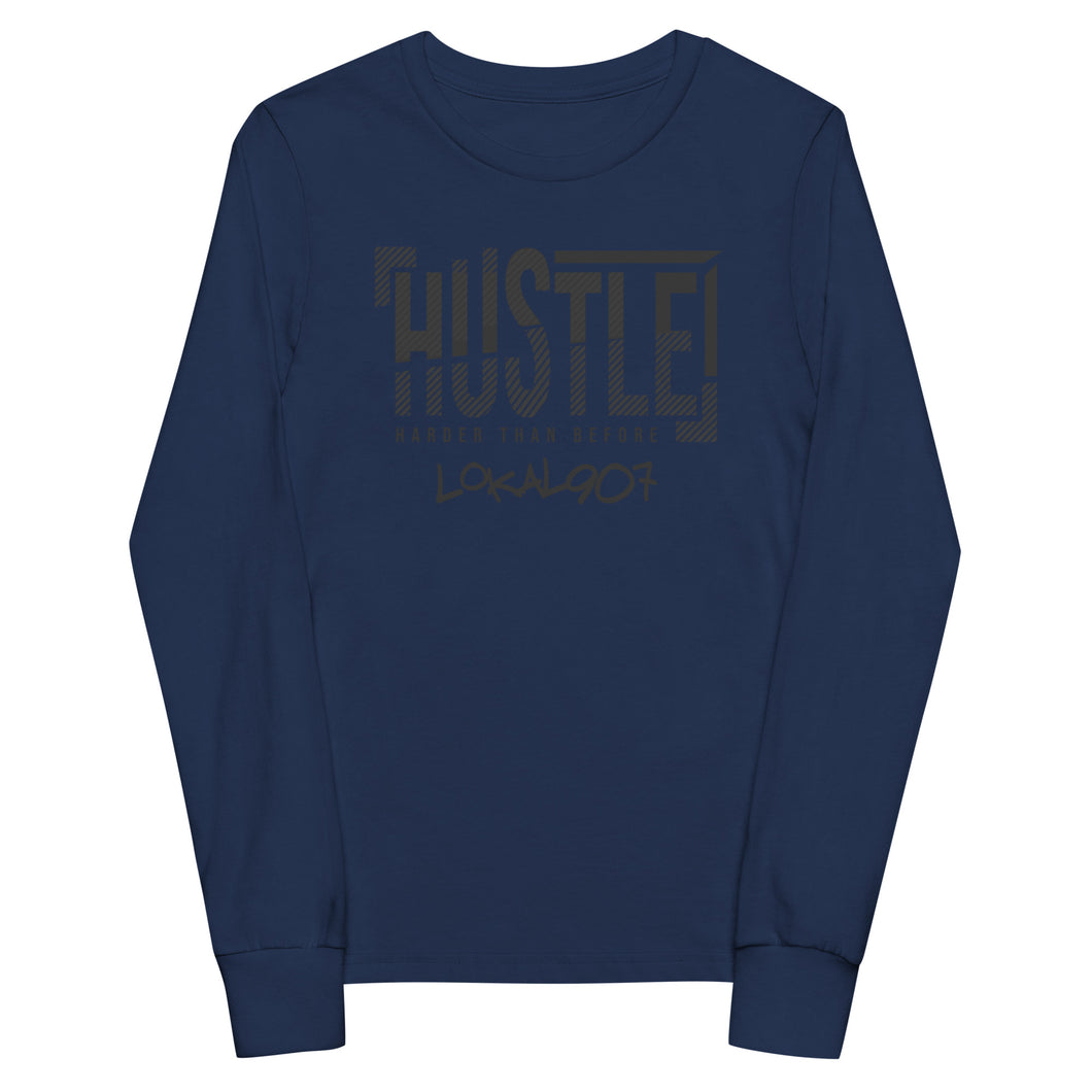 Youth Hustle Hard long sleeve tee